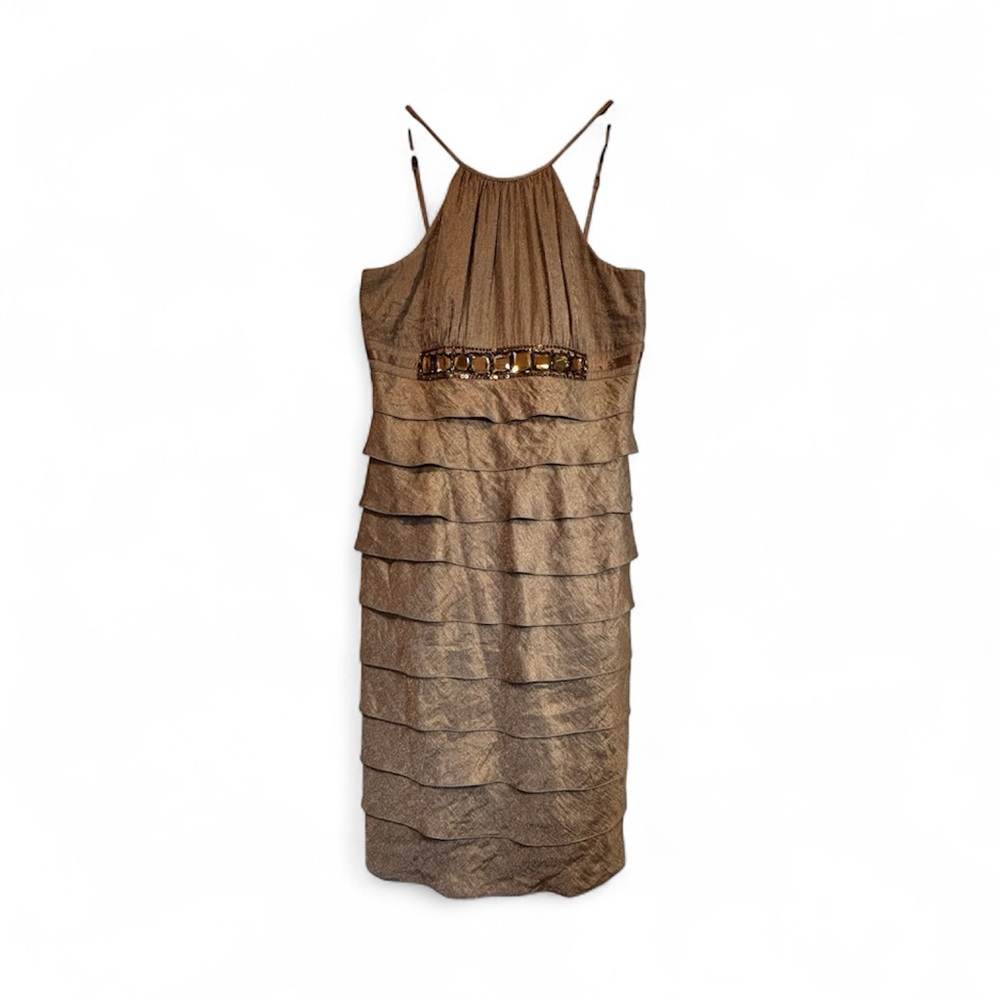 Adrianna Papell Strapless Brown Dress Size 8